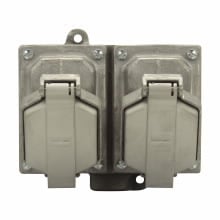 Eaton Crouse-Hinds series Ark-Gard ENR Value receptacle assembly, 20A, Double, 50-400 Hz, Copper-free aluminum, 6-20R, Two-gang, Dead end, 3/4", 250 Vac