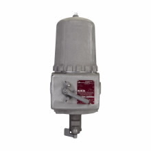 Eaton Crouse-Hinds series Arktite EPC interlocked receptacle, 60A, 60A circuit breaker, 3-wire, 4-pole, With breaker, 100A frame, Style 2, Cutler-Hammer, Copper-free alum, Spring door, 2", Non-interchangeable trip, 480 Vac/250 Vdc