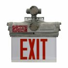 Eaton Crouse-Hinds series EXL exit sign, Double face, Incandescent, Red letter color, Horizontal lettering, T10 light type, Copper-free aluminum, End bracket mount, 2-lamp, Factory sealed, 3/4" trade size, 120 Vac, 60W