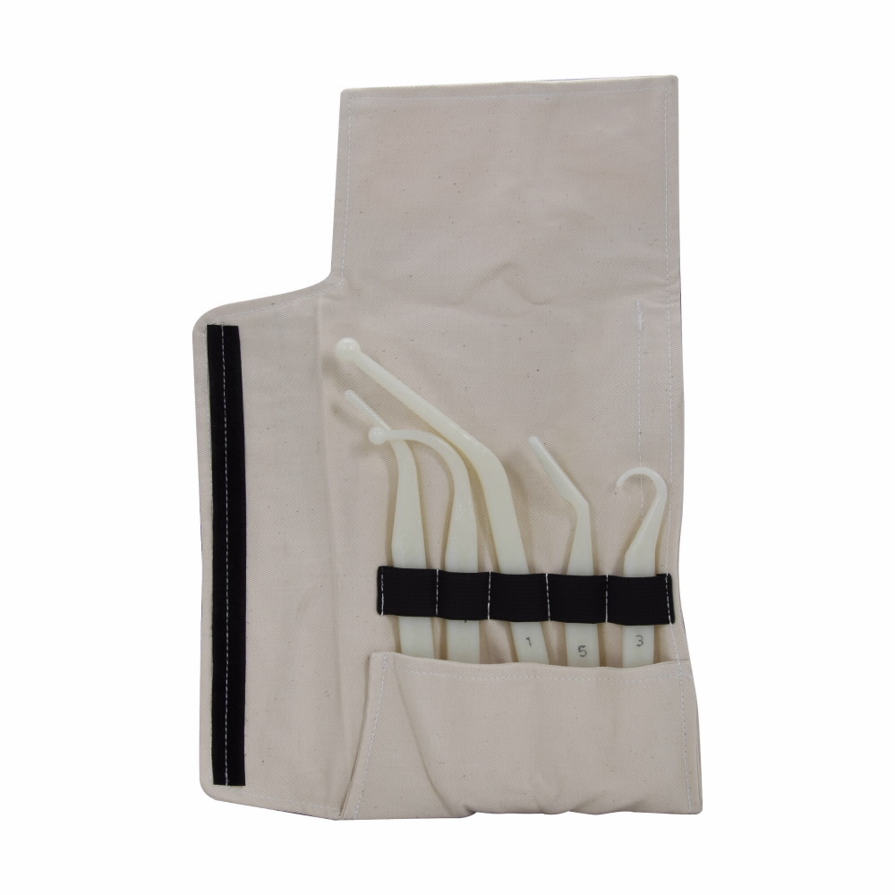 Eaton Crouse-Hinds series EYS tool kit, Consists of five tools and canvas tool bag: hook tool, packing tools, wedge tools and mirrored tool
