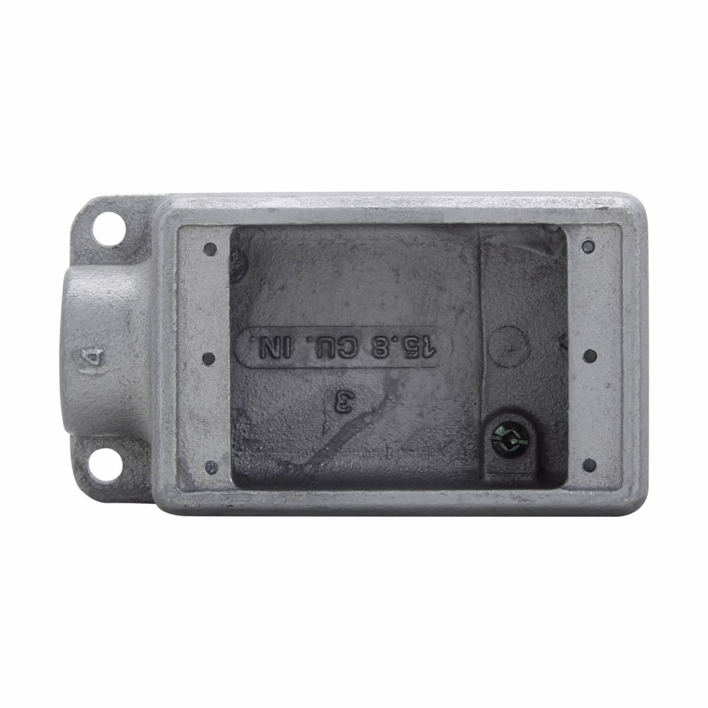 Eaton Crouse-Hinds series Condulet FD device box, Deep, Copper-free aluminum, Single-gang, 1"