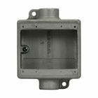 Eaton Crouse-Hinds series Condulet FD device box, Deep, Copper-free aluminum, Two-gang, C shape, 3/4"