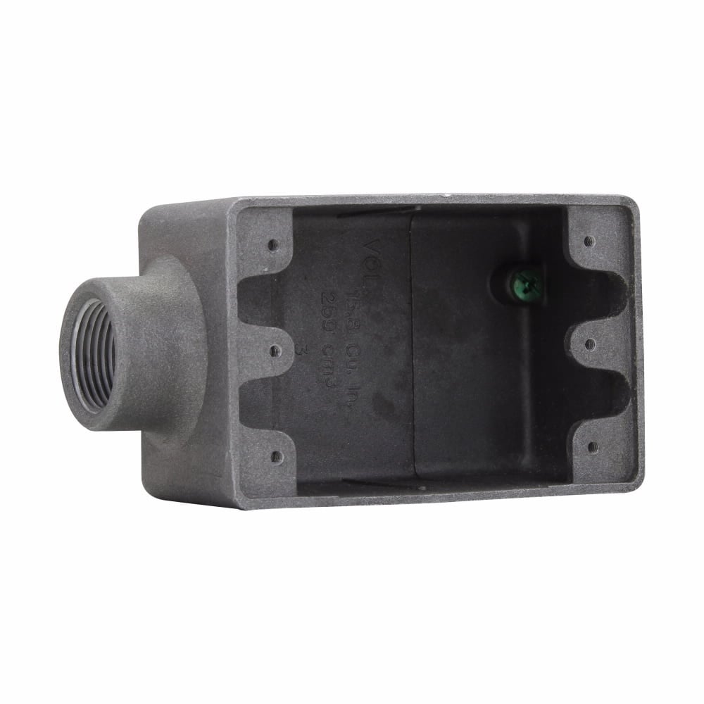 Eaton Crouse-Hinds series Condulet FS device box, Shallow, Copper-free aluminum, Single-gang, 1/2"