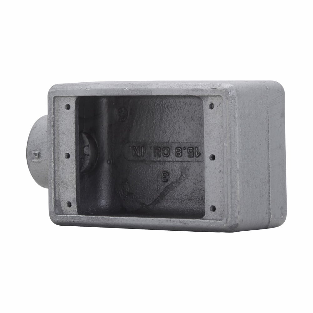 Eaton Crouse-Hinds series Condulet FS device box, Shallow, Copper-free aluminum, Single-gang, 1"