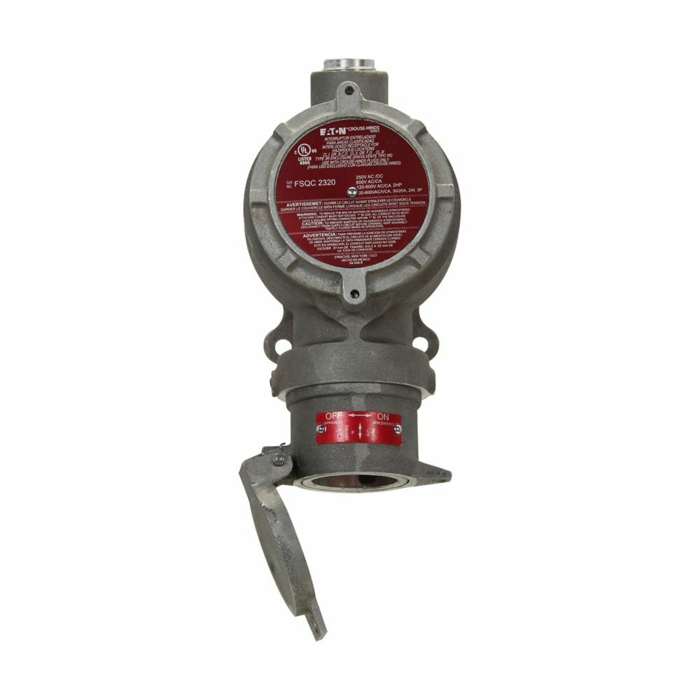 Eaton Crouse-Hinds series Arktite FSQC threaded cap assembly, With chain, Used with FSQA, FSQC, FSQD and FSQX 232, 233, 332, 333 receptacles