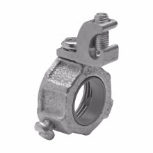 Eaton Crouse-Hinds series GLL grounding bushing, Rigid/IMC, Copper lug, #4-14 AWG, Malleable iron, 105C temperature rating, Threaded, 2"