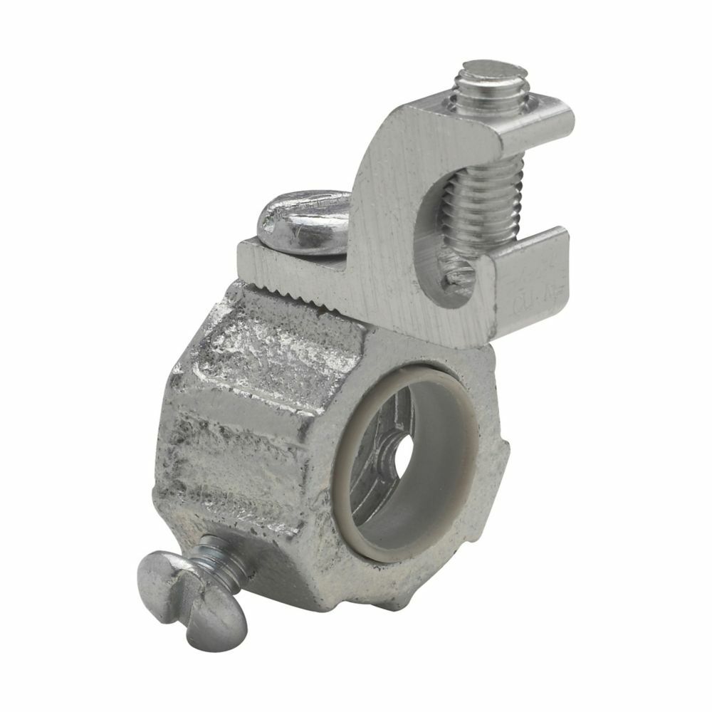 Eaton Crouse-Hinds series GLL grounding bushing, Rigid/IMC, Aluminum lug, #3/0-6 AWG, Malleable iron, 105C temperature rating, Threaded, 3"