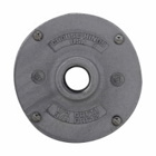 Eaton Crouse-Hinds series Condulet GRF hub cover, Copper-free aluminum, Surface mount, Fixture weight to 125 lbs., 3/4"
