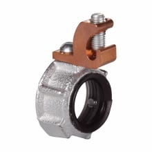 Eaton Crouse-Hinds series HGLL grounding bushing, Rigid/IMC, Copper lug, #250 kcmil-6 AWG, Malleable iron, 150C, Threaded, 4"