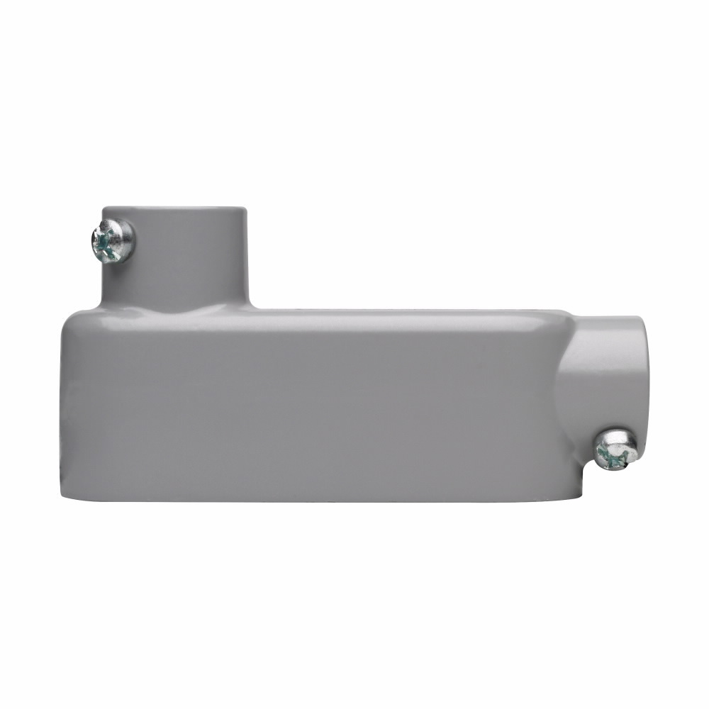 Eaton Crouse-Hinds series Condulet Series 5 conduit outlet body, Rigid/IMC, Copper-free aluminum, LB shape, Body, traditional cover and gasket, 4"