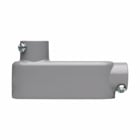 Eaton Crouse-Hinds series Condulet Series 5 conduit outlet body, Rigid/IMC, Copper-free aluminum, LB shape, Body, traditional cover and gasket, 1/2"