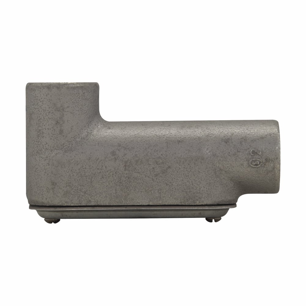 Eaton Crouse-Hinds series Condulet Form 7 SnapPack conduit outlet body, gasket and cover, Feraloy iron alloy, LB shape, 3/4"