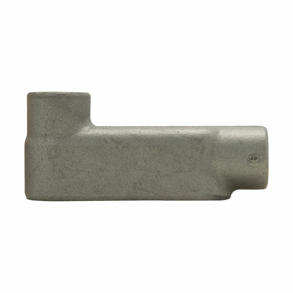 Eaton Crouse-Hinds series Condulet Form 8 conduit outlet body, Feraloy iron alloy, LB shape, 2-1/2"