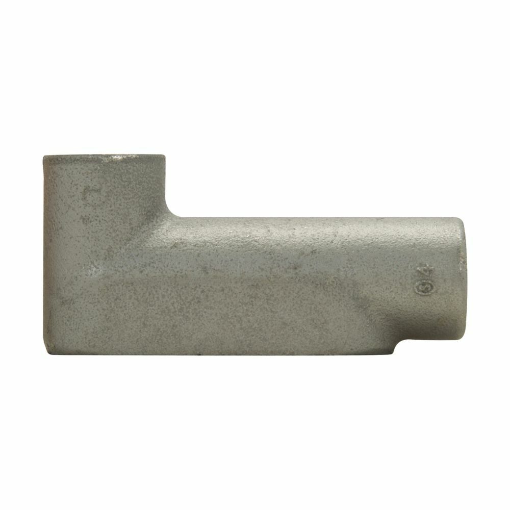 Eaton Crouse-Hinds series Condulet Form 7 conduit outlet body, Feraloy iron alloy, LB shape, 3-1/2"