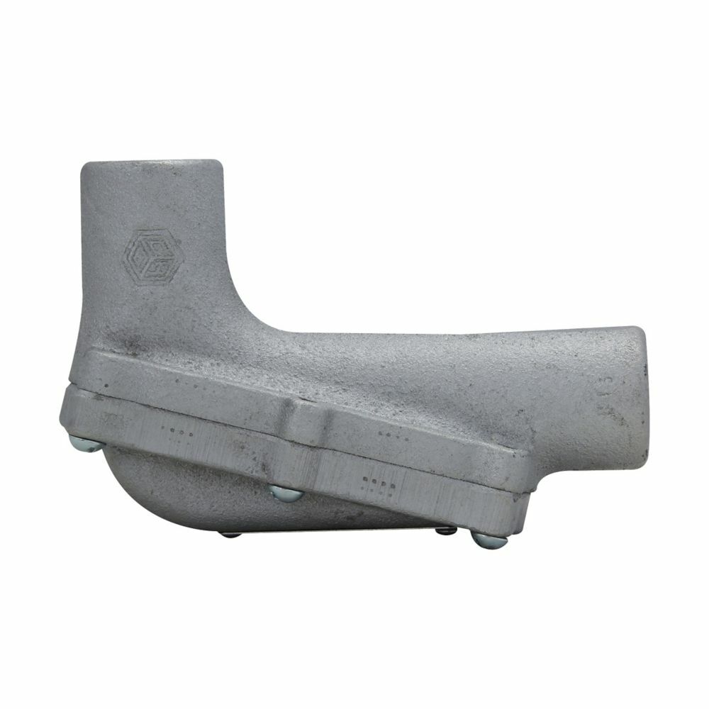 Eaton Crouse-Hinds series Condulet LBH conduit outlet body with cover, Feraloy iron alloy, 3"