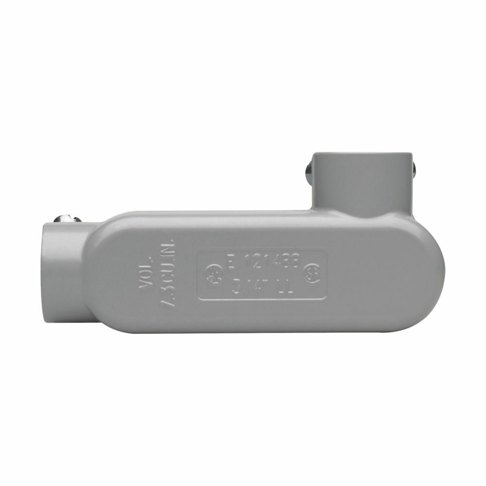 Eaton Crouse-Hinds series Condulet Series 5 conduit outlet body, Combination EMT, Copper-free aluminum, LL shape, Body, traditional cover and gasket, 2"