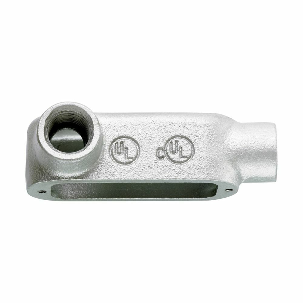 Eaton Crouse-Hinds series Condulet Form 5 conduit outlet body, Malleable iron, LL shape, 3/4"