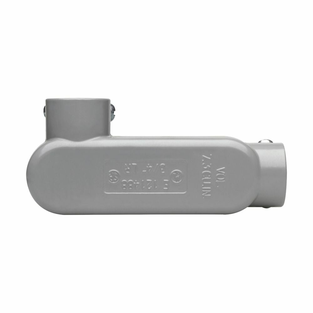 Eaton Crouse-Hinds series Condulet Series 5 conduit outlet body, Combination EMT, Copper-free aluminum, LR shape, Body, traditional cover and gasket, 1/2"