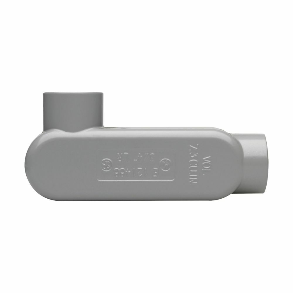 Eaton Crouse-Hinds series Condulet Series 5 conduit outlet body, Combination EMT-Rigid/IMC, Copper-free aluminum, LR shape, 1"