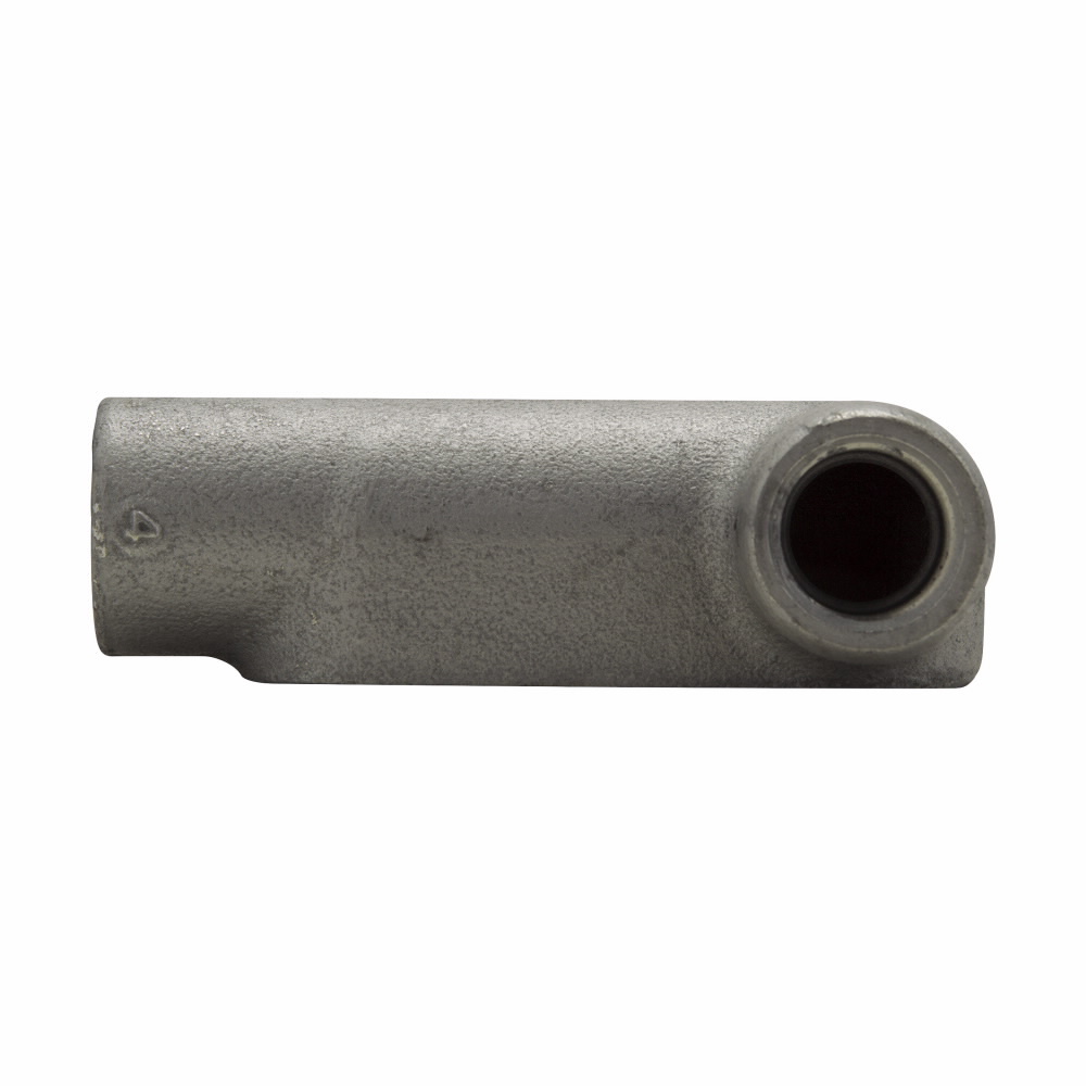 Eaton Crouse-Hinds series Condulet Form 7 conduit outlet body, Feraloy iron alloy, LR shape, 3"