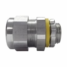 Eaton Crouse-Hinds series Liquidator liquidtight connector, FMC, Straight, Aluminum ground lug, Non-insulated, #4-14 AWG lug size, Aluminum, 3/4"