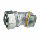 Eaton Crouse-Hinds series Liquidator liquidtight connector, FMC, 45 angle, Insulated, Malleable iron, 1"