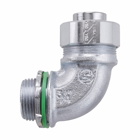 Eaton Crouse-Hinds series LTK liquidtight connector, FMC, 90? angle, Insulated, Malleable iron, Low profile, 1"