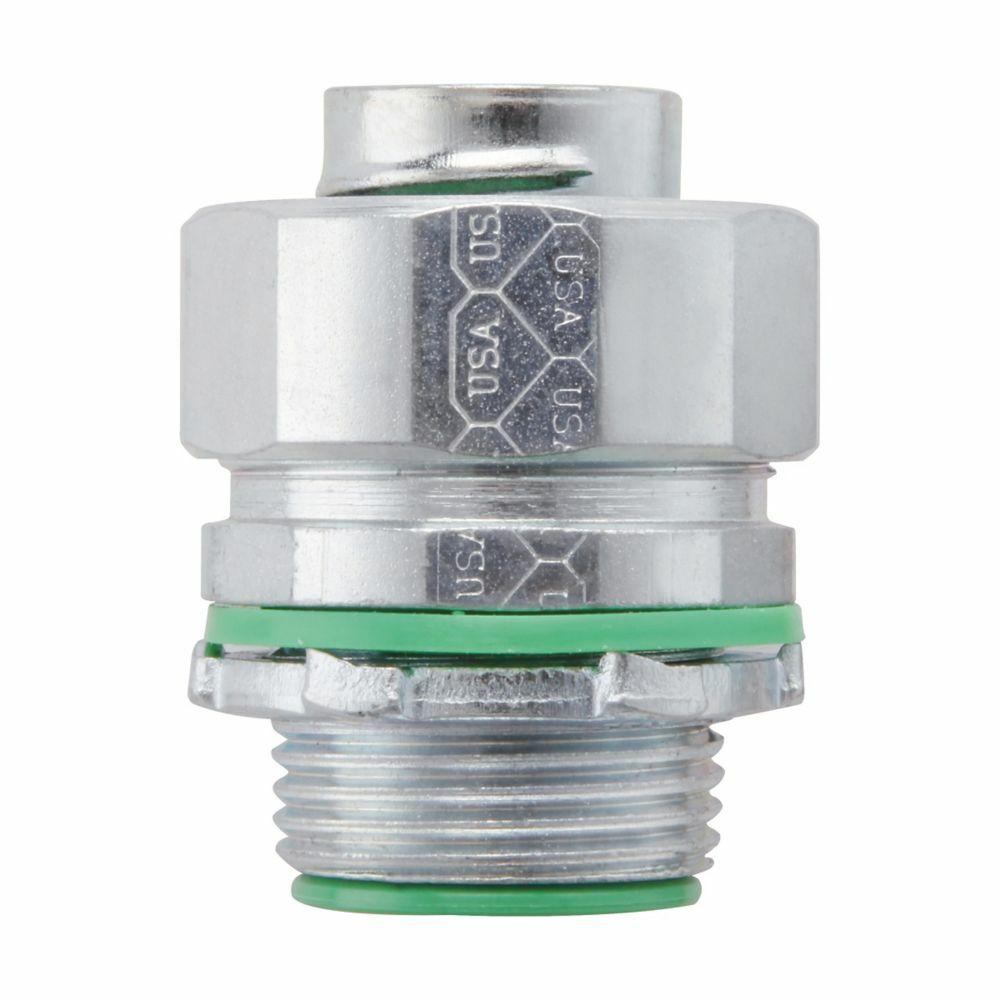 Eaton Crouse-Hinds series LTK liquidtight connector, FMC, Straight, Insulated, Steel, Low profile, 1-1/4"