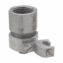 Eaton Crouse-Hinds series LTR combination coupling, Liquidtight to rigid/IMC (threaded) with ground lug, Rigid/IMC, Aluminum ground lug, Malleable iron, Combination type, 1-1/4"