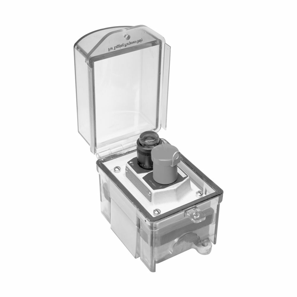Eaton Crouse-Hinds series EDS/EFD control station cover, Polycarbonate, Single-gang, Hinged cover, EDS and EFD control stations