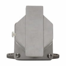 Eaton Crouse-Hinds series Arktite NRE receptacle assembly, 30A, Three-wire, four-pole, 50-400 Hz, Style 2, Krydon fiberglass-reinforced polyester, Snap-on cap/spring door, 3/4", 600 Vac/250 Vdc