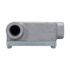 Eaton Crouse-Hinds series Condulet OE conduit outlet body with cover, Feraloy iron alloy, LL shape, 1/2"