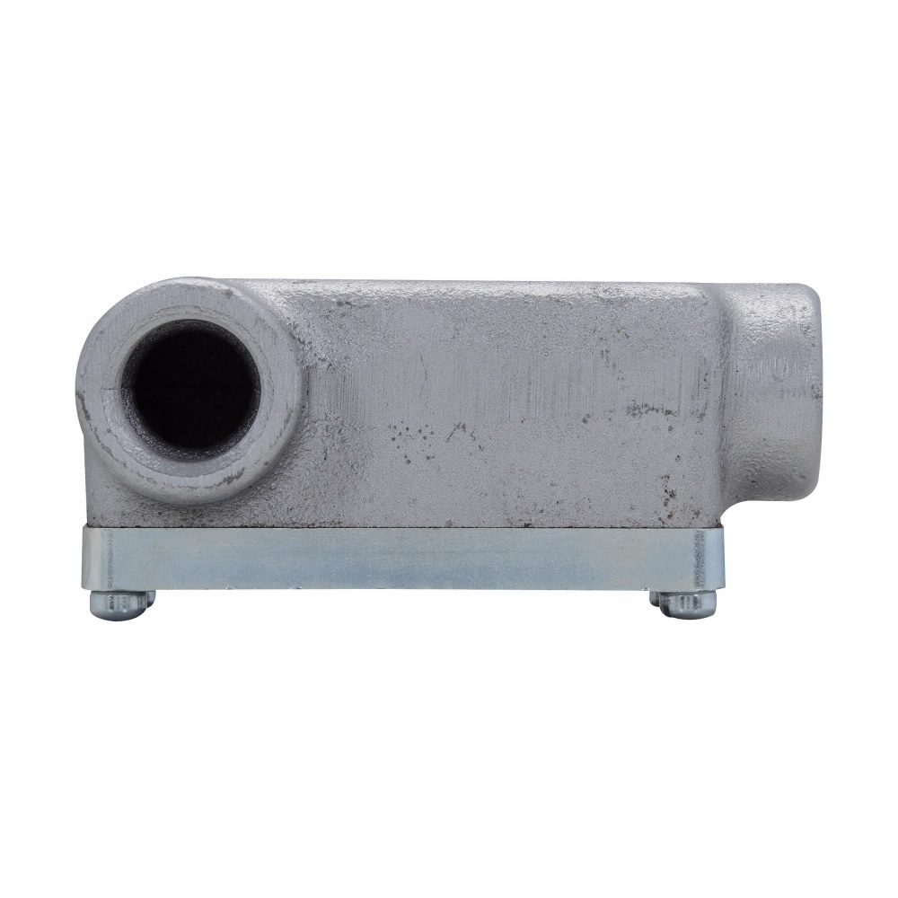 Eaton Crouse-Hinds series Condulet OE conduit outlet body with cover, Feraloy iron alloy, LL shape, 3/4"