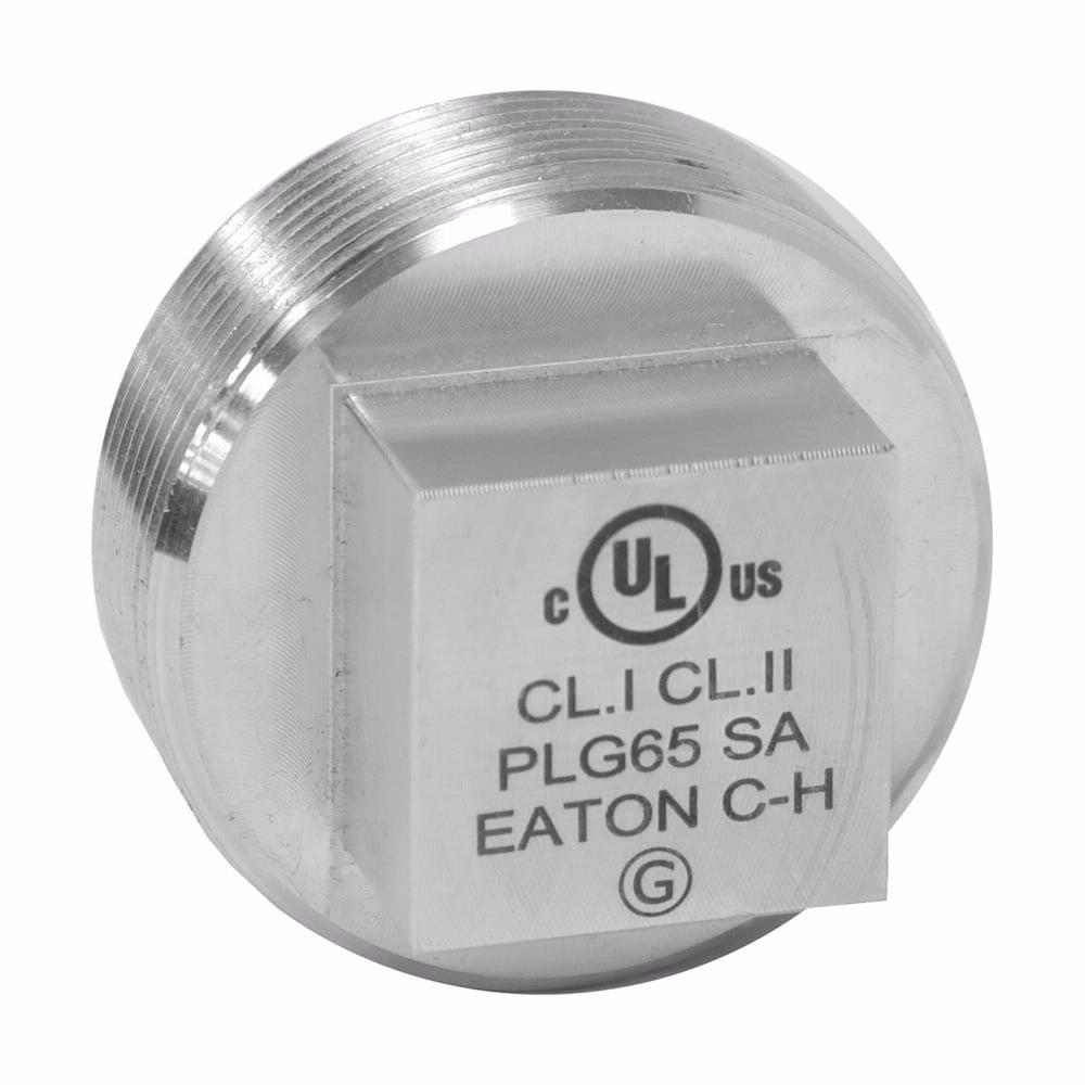 Eaton Crouse-Hinds series PLG conduit plug, Rigid/IMC, Steel, 1/2", Square head