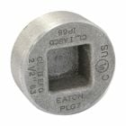 Eaton Crouse-Hinds series PLG conduit plug, Rigid/IMC, Gray iron alloy, 1-1/2", Recessed