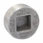 Eaton Crouse-Hinds series PLG conduit plug, Rigid/IMC, Copper-free aluminum, 2", Recessed