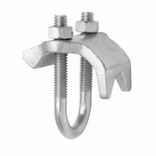 Eaton Crouse-Hinds series RAC right angle type conduit clamp, Rigid/IMC, Iron, Hot dip galvanized finish, 3-1/2"