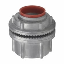 Eaton Crouse-Hinds series Myers Scru-Tite basic hub, Zinc, Nickel-chrome plated, 1-1/4"