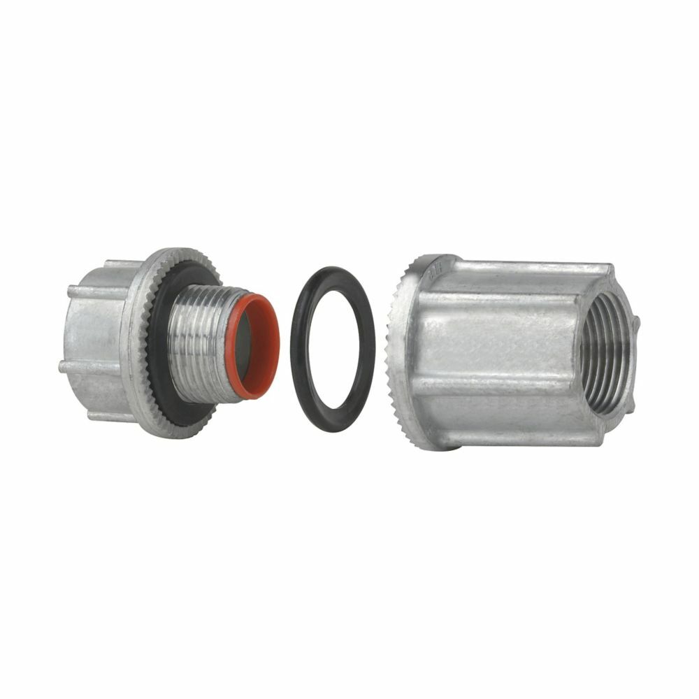 Eaton Crouse-Hinds series Myers through bulkhead fitting, Zinc, 3/4"