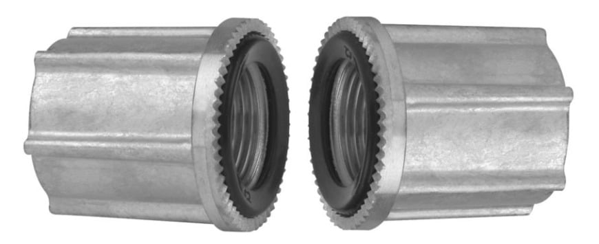 STTTBA 6 2-Piece Triple Threaded Through Bulkhead Fitting, 2 in, For Use With IMC/Rigid Conduit, Aluminum