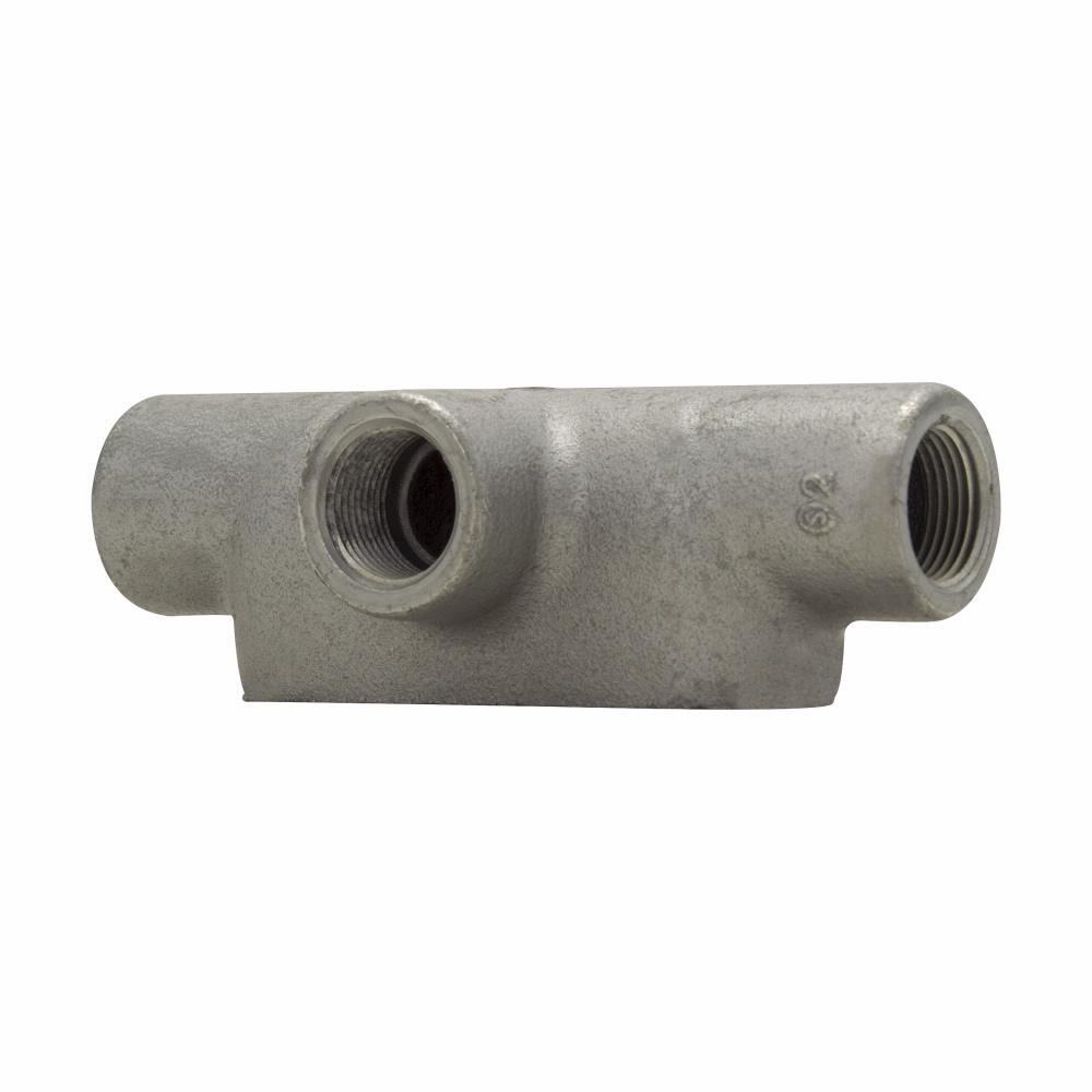 T27 Condulet Type T Conduit Outlet Body, 3/4 in Hub, 7 Form, Feraloy Iron Alloy, Aluminum Acrylic Painted/Electro-Galvanized