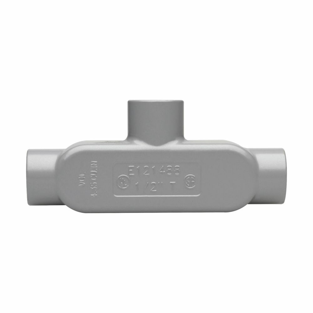 Eaton Crouse-Hinds series Condulet Series 5 conduit outlet body, Rigid/IMC, Copper-free aluminum, T shape, 2"