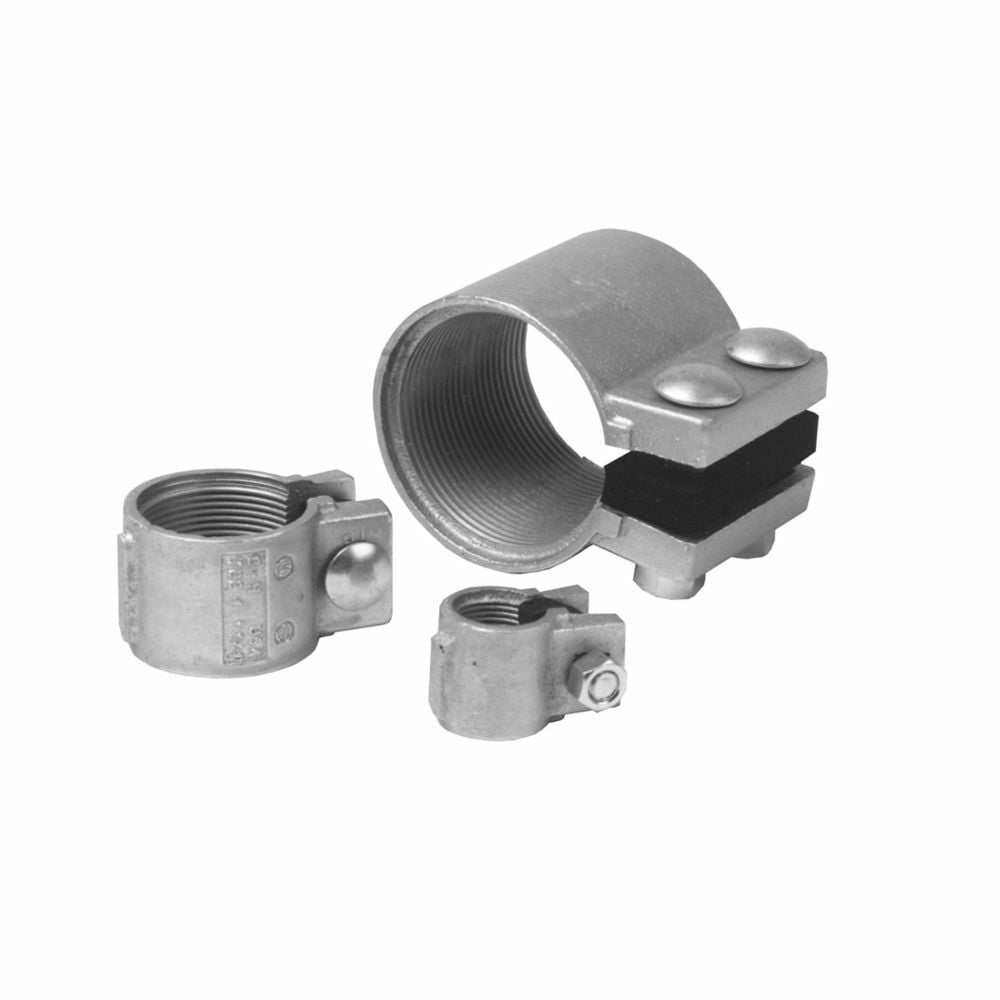 Eaton Crouse-Hinds series TCC split conduit coupling, Rigid/IMC, Ductile iron, Concrete tight, 1/2"