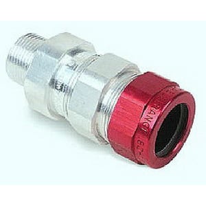 Eaton Crouse-Hinds series TMCX cable gland,Metal-cladcorrugated,TECK armoured and tray cable,Armoured barrier and non-armoured barrier, Nickel-plated brass, Outer Sheath:1.15-1.62", 1-1/4" NPT,Armor Range:1.10-1.40"