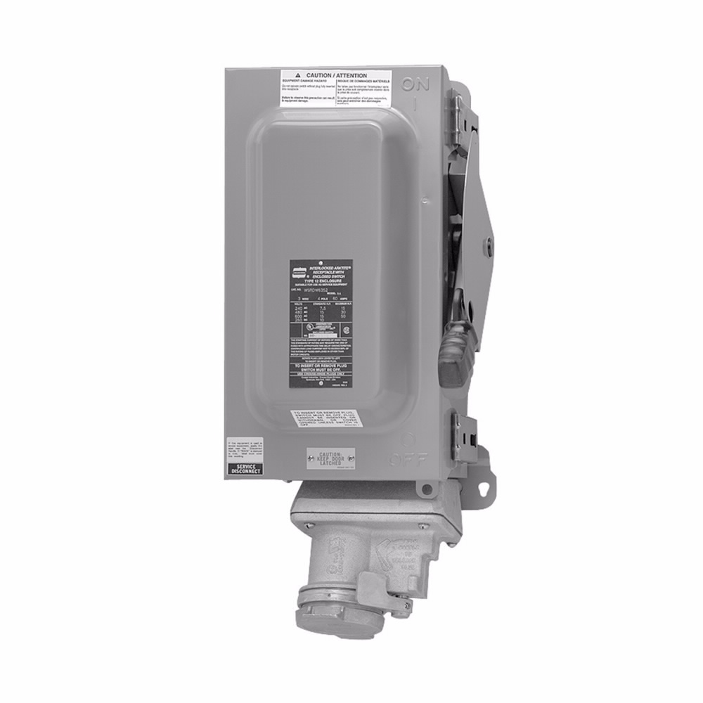 Eaton Crouse-Hinds series Arktite WSR/WSRD receptacle assembly, Includes housing, contacts and wire leads, Used with WSR/WSRD632, 6352, 6342, 63542 receptacles
