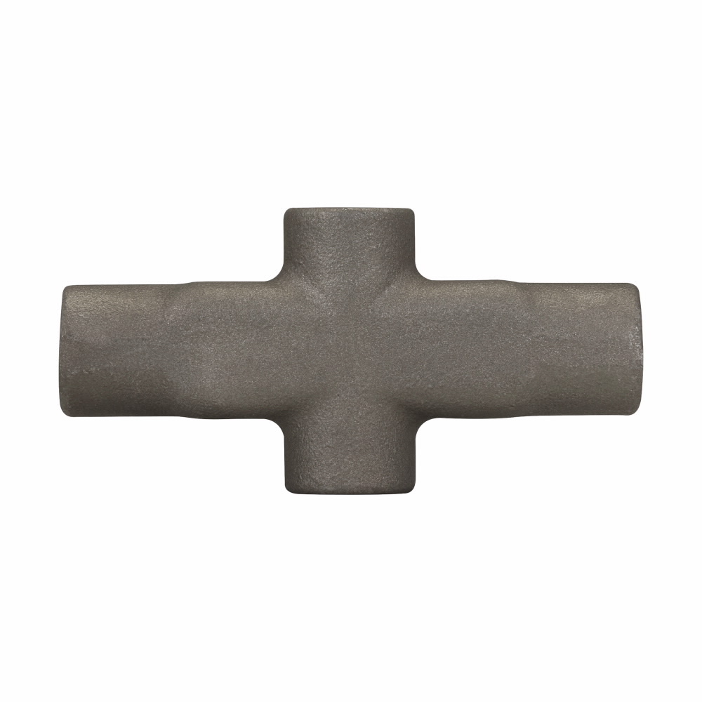 Eaton Crouse-Hinds series Condulet Mark 9 conduit outlet body, Copper-free aluminum, X shape, 1/2"