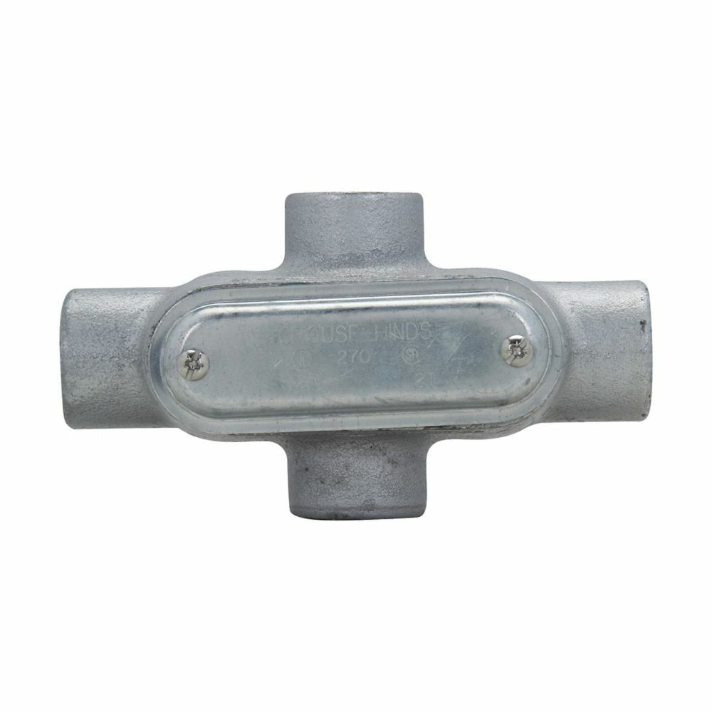 Eaton Crouse-Hinds series Condulet Form 7 SnapPack conduit outlet body, gasket and cover, Feraloy iron alloy, X shape, 3/4"