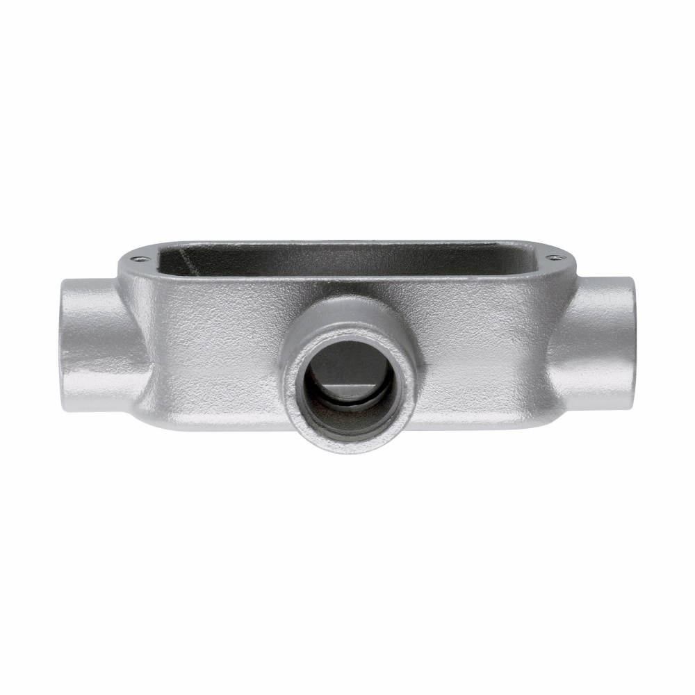 Eaton Crouse-Hinds series Condulet Form 5 conduit outlet body, Malleable iron, X shape, 1/2"