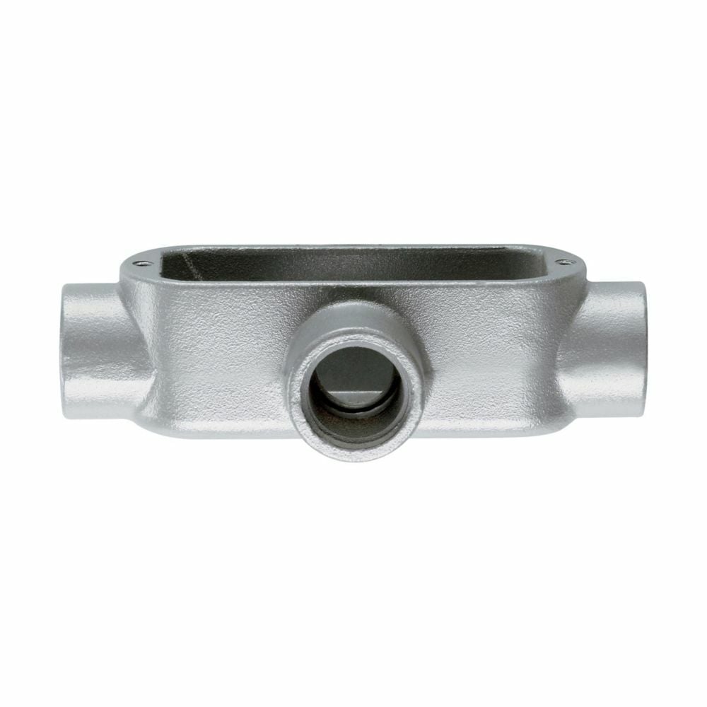 Eaton Crouse-Hinds series Condulet Form 5 conduit outlet body, Malleable iron, X shape, 3/4"