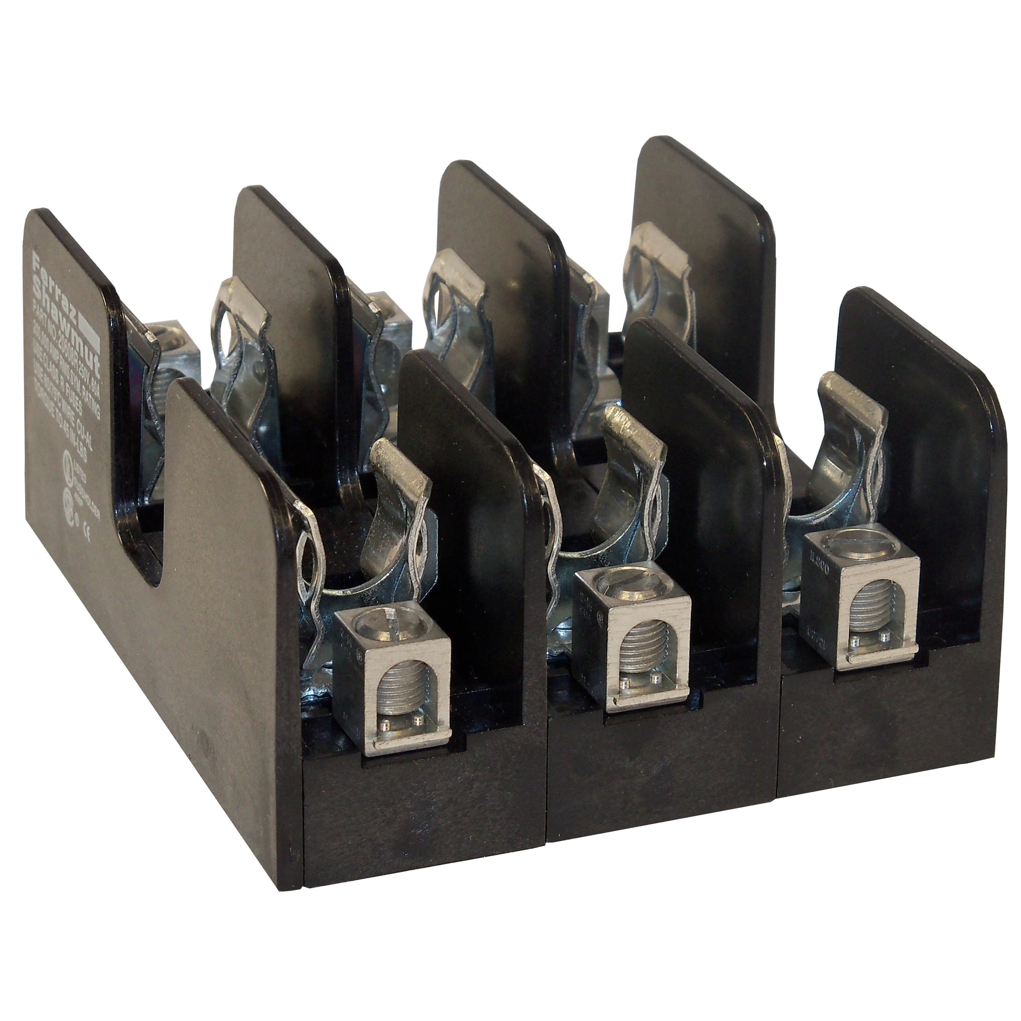 Fuse Block 250VAC 250VDC Class R 60A 3-Pole Box with Reinforced Clip
